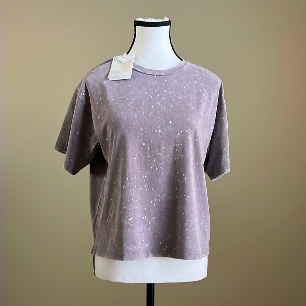 NWT - Thread & Supply - Boxy T-Shirt With Splatter Dot Pattern - Small